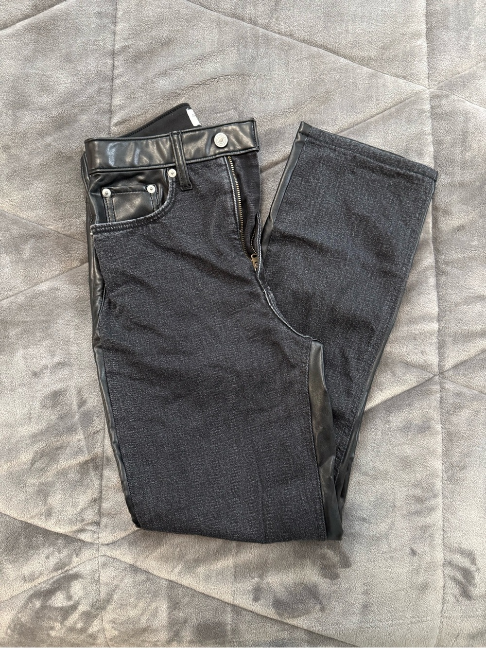 Abercrombie mixed fabric pants